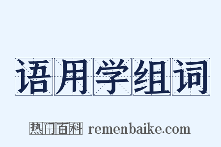语用学组词是什么意思的图片